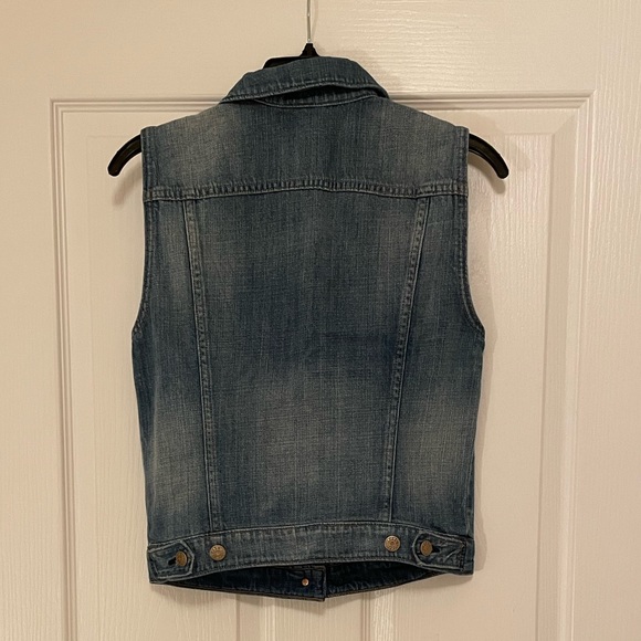 J. CREW Classic Denim Vest Size X-Small - Picture 11 of 12